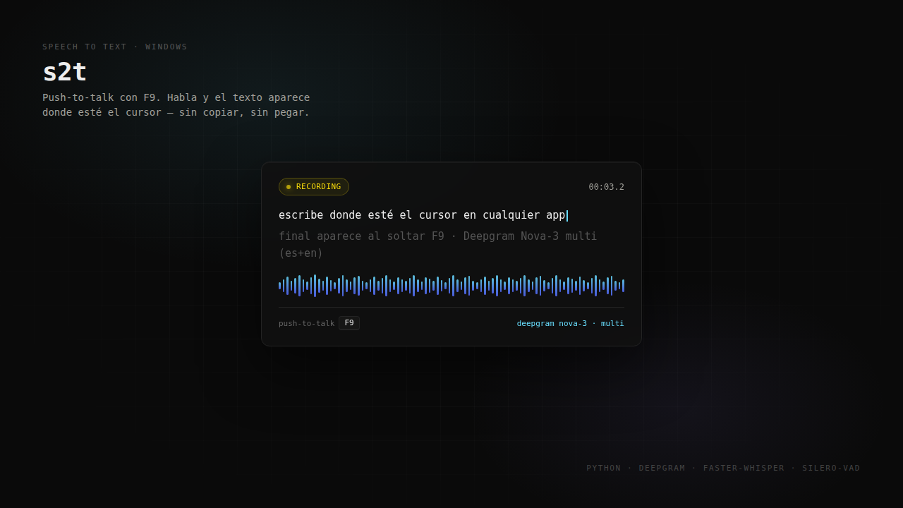 S2T — Speech to Text para Windows
